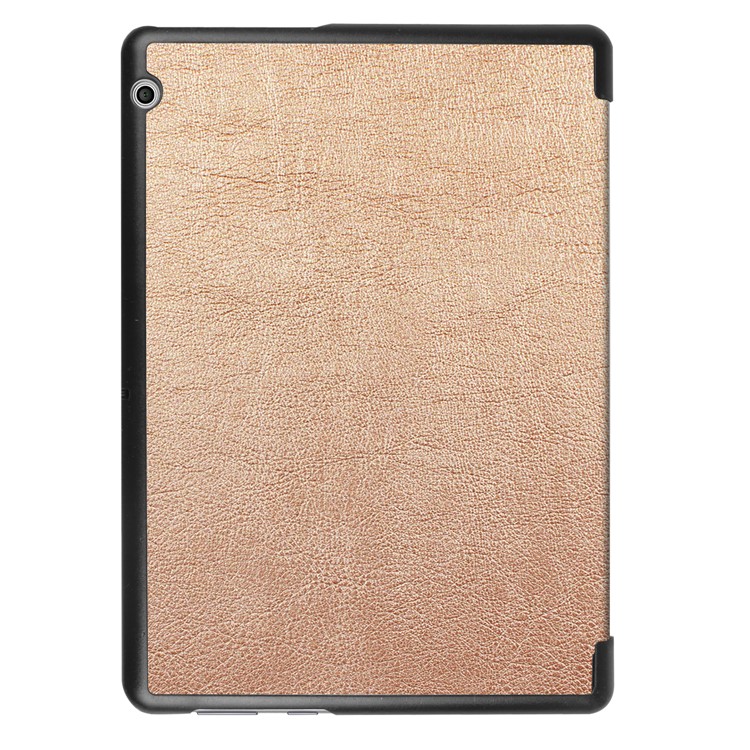 Custodia in pelle Tri-fold con supporto per Huawei MediaPad T3 10 - Oro-3