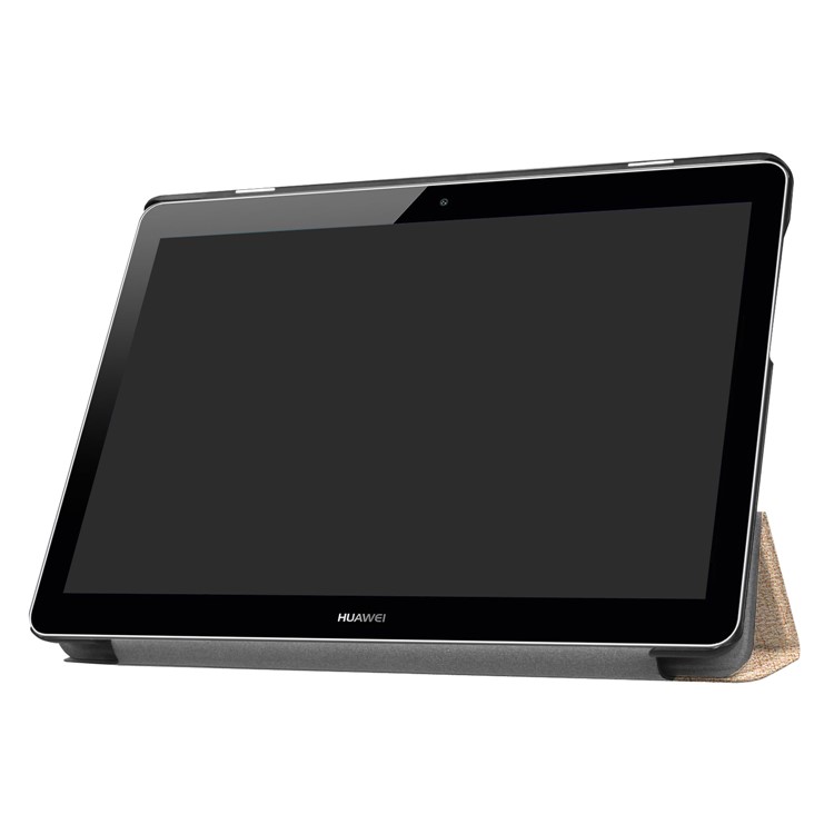 Custodia in pelle Tri-fold con supporto per Huawei MediaPad T3 10 - Oro-6