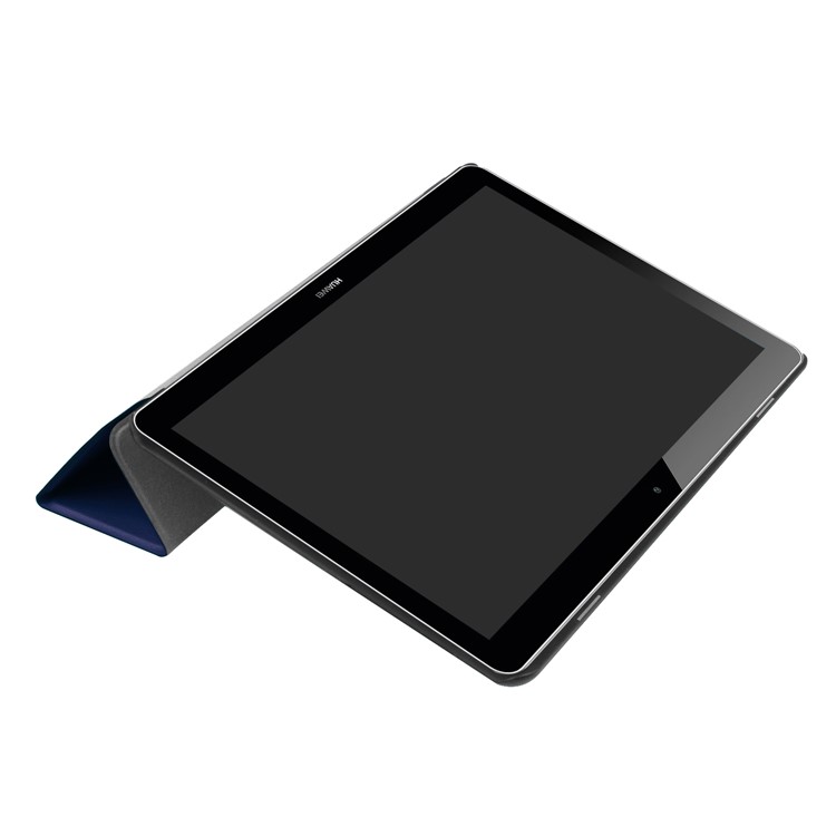 Per Huawei MediaPad T3 10 PU Leather Tri-Piegare la cassa della copertura di vibrazione - ermetico turchino-4