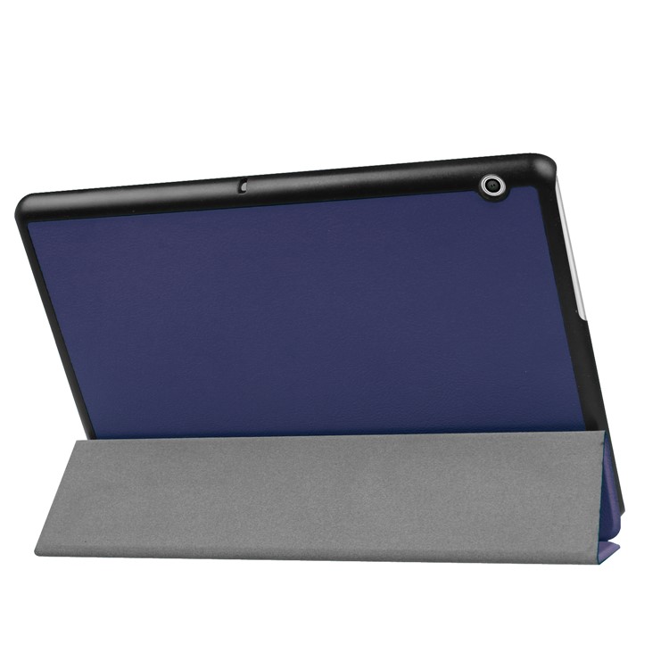 Per Huawei MediaPad T3 10 PU Leather Tri-Piegare la cassa della copertura di vibrazione - ermetico turchino-5