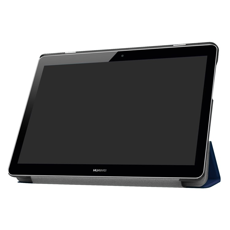 Per Huawei MediaPad T3 10 PU Leather Tri-Piegare la cassa della copertura di vibrazione - ermetico turchino-6