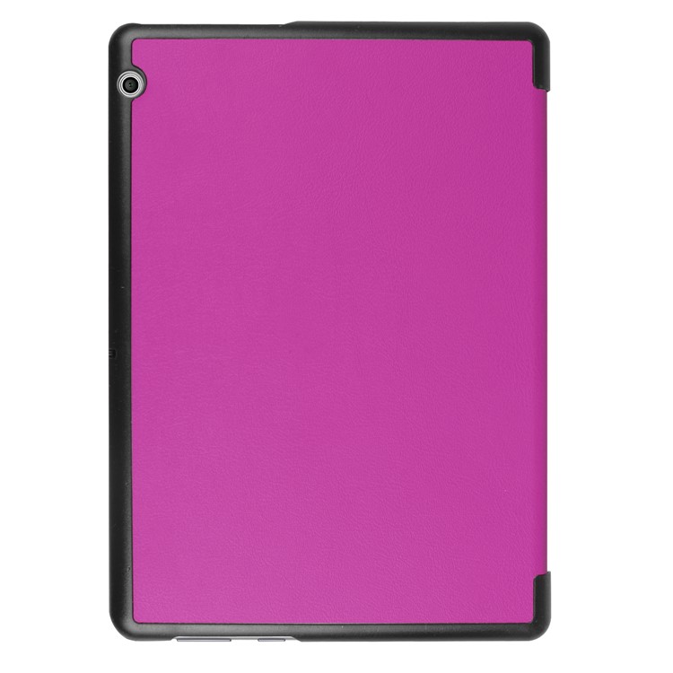 PU pelle tri-Piegare la cassa del ridurre in pani per Huawei MediaPad T3 10 - Viola-3