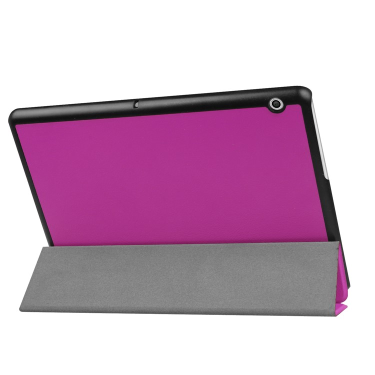 PU pelle tri-Piegare la cassa del ridurre in pani per Huawei MediaPad T3 10 - Viola-5
