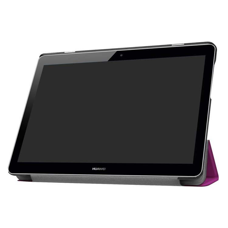 PU pelle tri-Piegare la cassa del ridurre in pani per Huawei MediaPad T3 10 - Viola-6