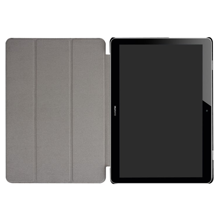 PU pelle tri-Piegare la cassa del ridurre in pani per Huawei MediaPad T3 10 - Viola-8