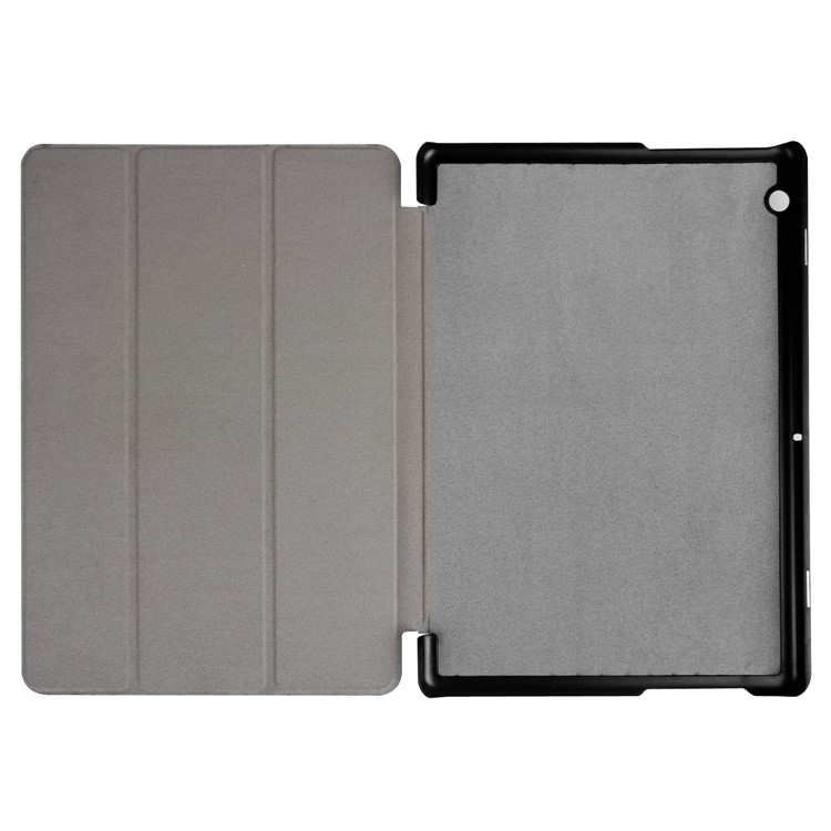 PU pelle tri-Piegare la cassa del ridurre in pani per Huawei MediaPad T3 10 - Viola-9