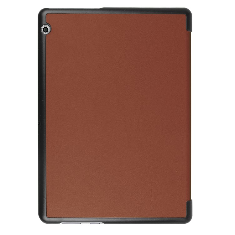 PU-Leder Tri-Fold Stand Tablet-Hülle Für Huawei Mediapad T3 10 - Braun-3
