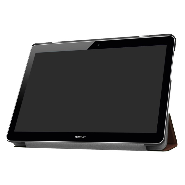 PU-Leder Tri-Fold Stand Tablet-Hülle Für Huawei Mediapad T3 10 - Braun-6