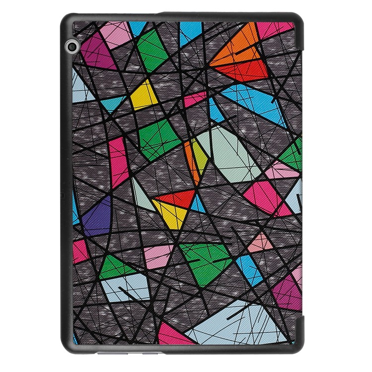 Patterned Anti-scratch PU Leather Protective Stand Cover for Huawei MediaPad T3 10 - Colorful Pattern-3