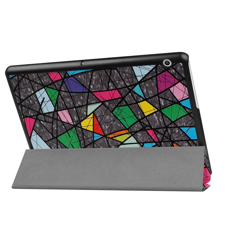 Patterned Anti-scratch PU Leather Protective Stand Cover for Huawei MediaPad T3 10 - Colorful Pattern-5