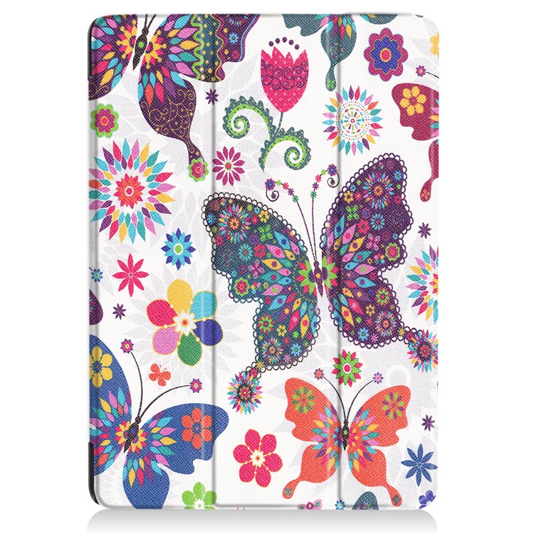 Patterned PU Leather Protective Stand Folding Cover for Huawei MediaPad T3 10 - Butterflies-2
