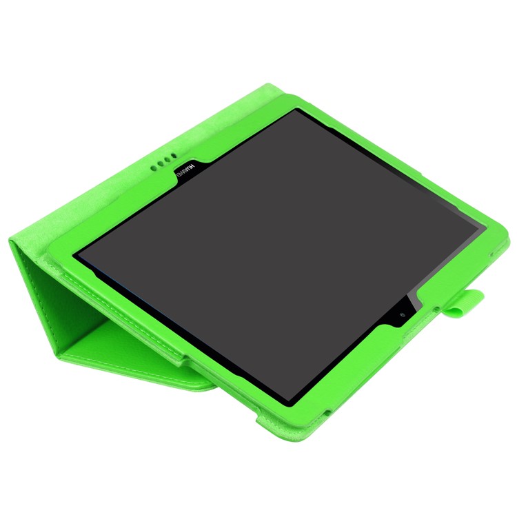 Litchi Skin Leather Protective Cover for Huawei MediaPad T3 10 with Stand - Green-3