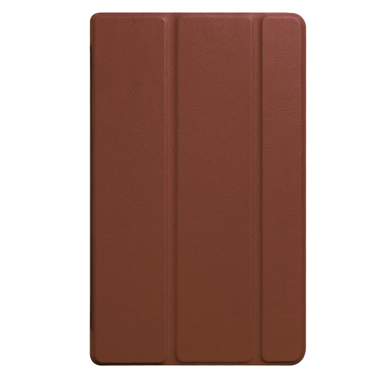 For Huawei MediaPad T3 8.0 Tri-fold Flip Stand Leather Case - Brown-2