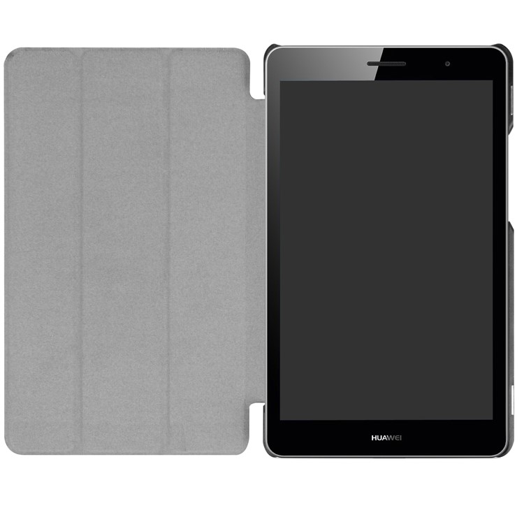 For Huawei MediaPad T3 8.0 Tri-fold Flip Stand Leather Case - Brown-8