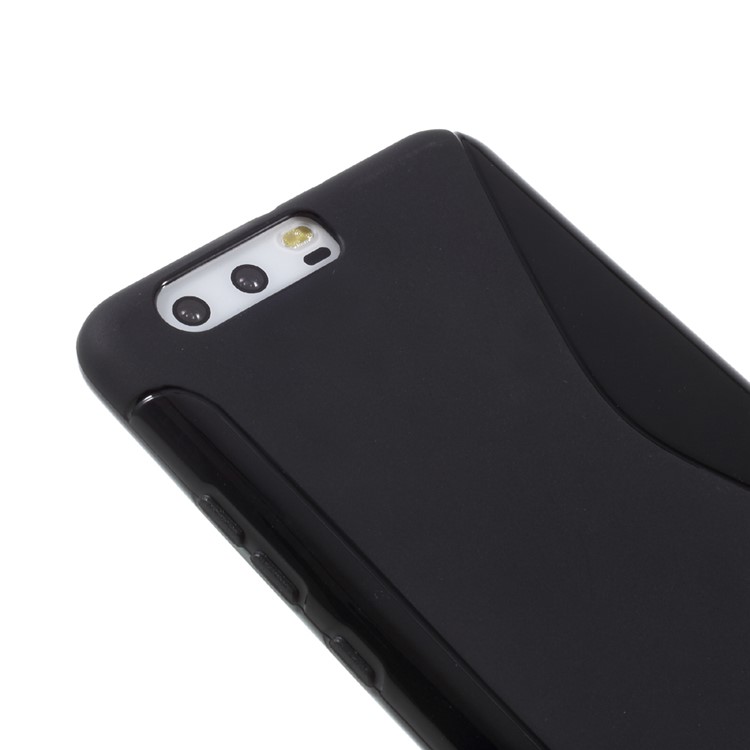 S Shape Soft TPU Mobile Phone Case for Huawei P10 Plus - Black-3