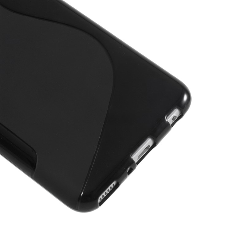 S Shape Soft TPU Mobile Phone Case for Huawei P10 Plus - Black-4