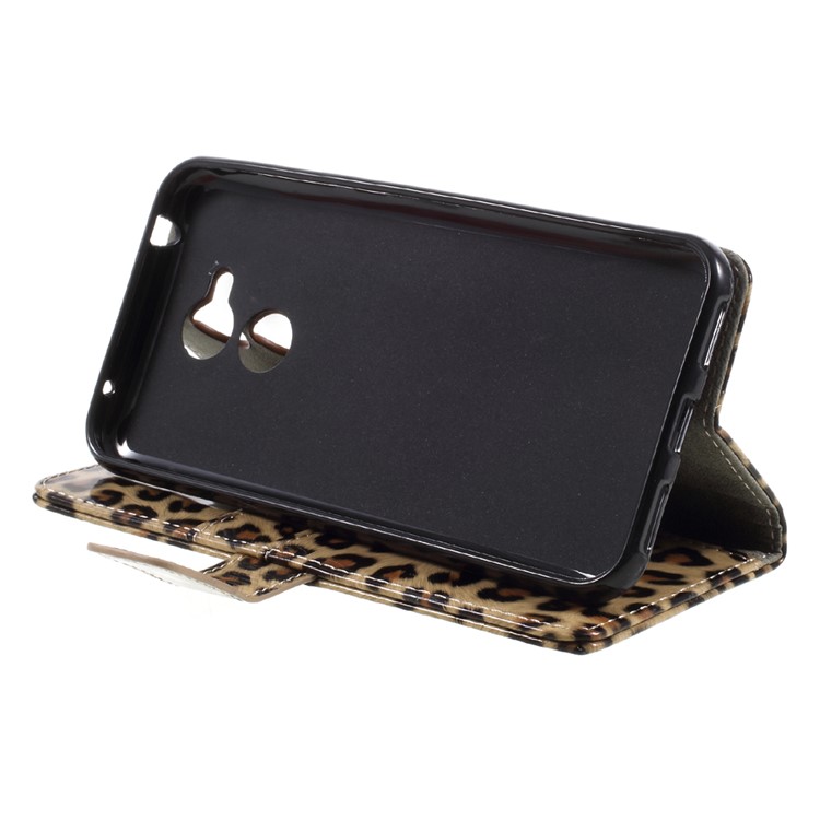Leopard Wallet Leather Case Cover with Stand for Huawei Honor 6A-4