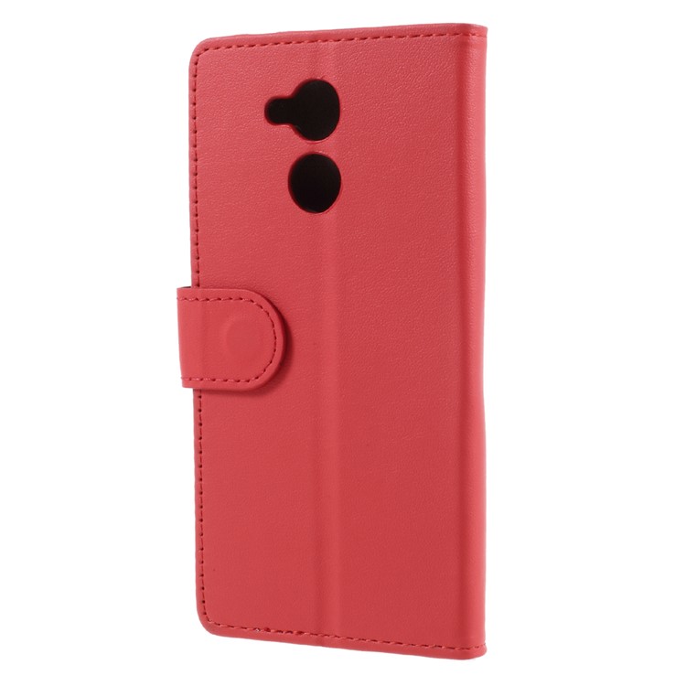 PU Leather Cover Wallet Stand Case for Huawei Honor 6A - Red-2