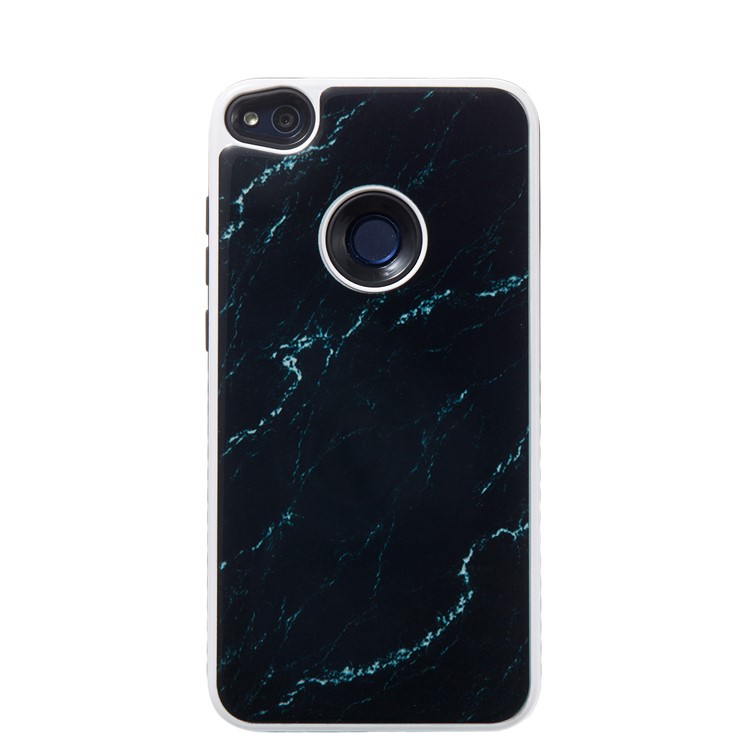 For Huawei P8 Lite (2017) / Honor 8 Lite Marble Texture 2-In-1 TPU+PC Phone Cover - Black-4