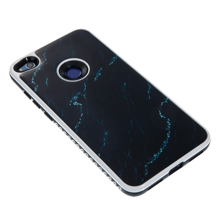 For Huawei P8 Lite (2017) / Honor 8 Lite Marble Texture 2-In-1 TPU+PC Phone Cover - Black-7