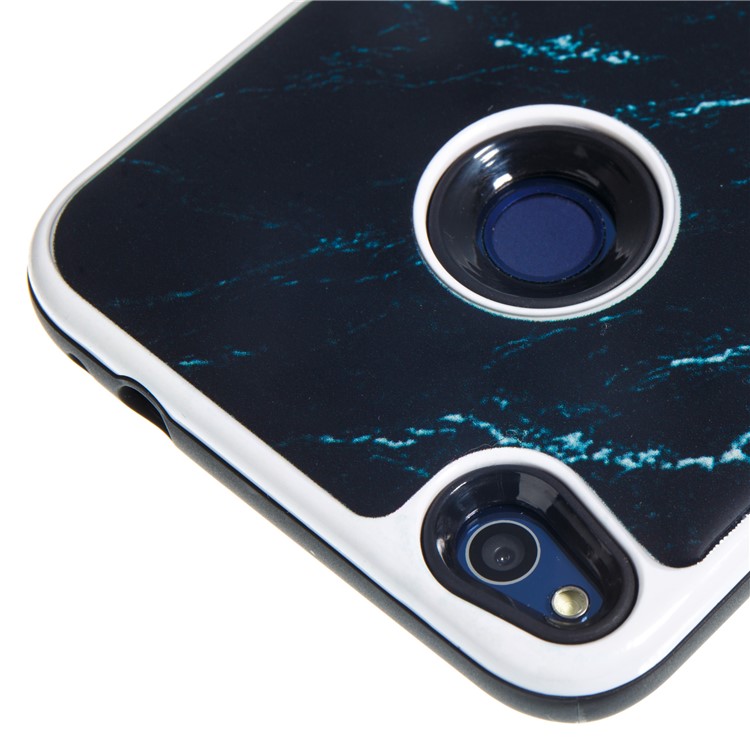 For Huawei P8 Lite (2017) / Honor 8 Lite Marble Texture 2-In-1 TPU+PC Phone Cover - Black-8