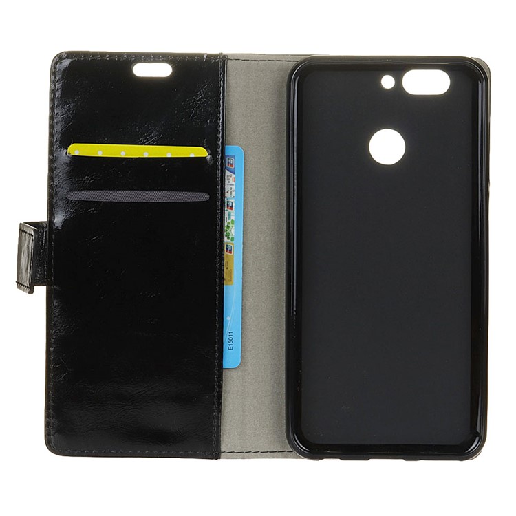 Crazy Horse Wallet Leather Case for Huawei Nova 2 Plus - Black-4