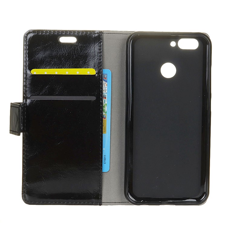 Crazy Horse Wallet Leather Case for Huawei Nova 2 - Black-4