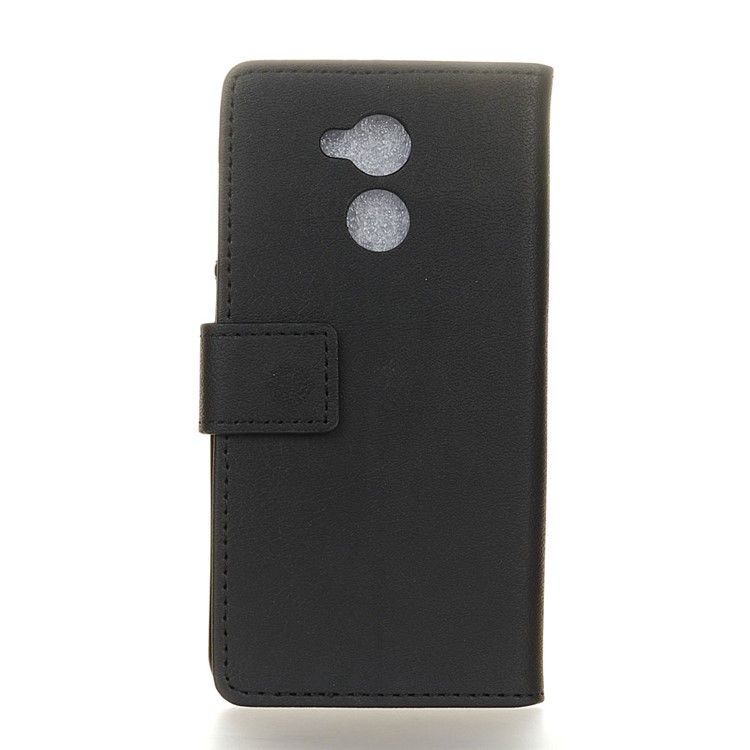 Litchi Skin Wallet Stand Leather Cell Phone Cover for Huawei Honor 6A - Black-2