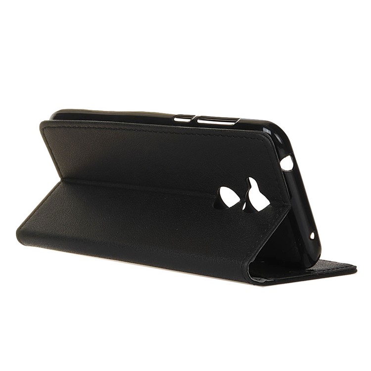 Litchi Skin Wallet Stand Leather Cell Phone Cover for Huawei Honor 6A - Black-5