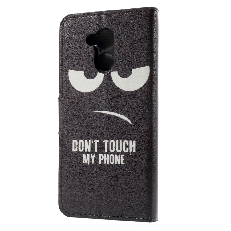 Patterned Stand Wallet Leather Flip Case for Huawei Honor 6C - Do Not Touch My Phone-2