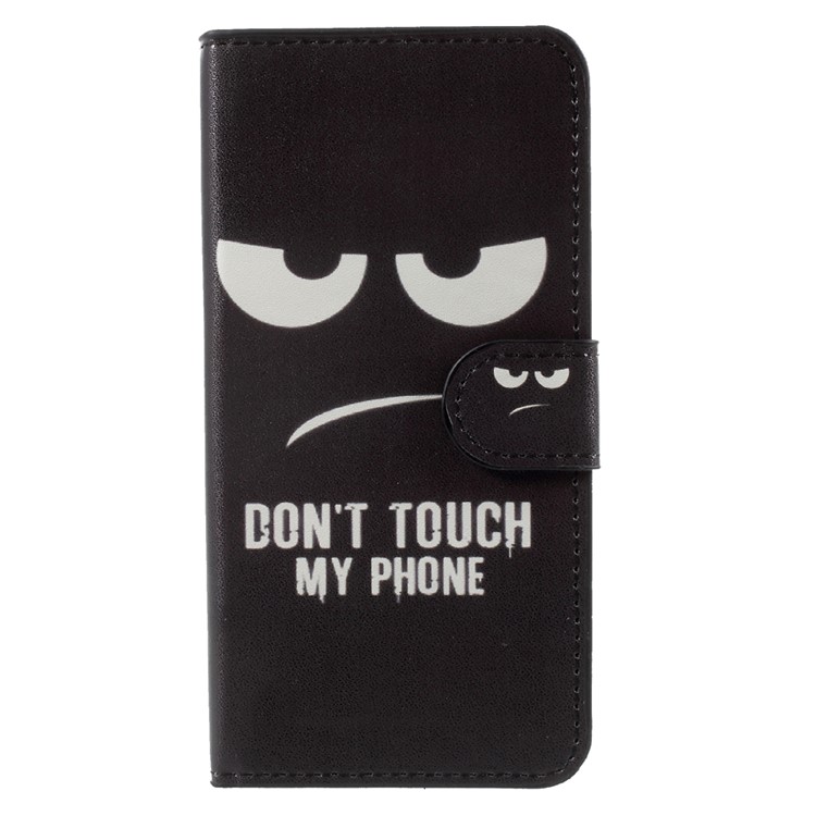 Patterned Stand Wallet Leather Flip Case for Huawei Honor 6C - Do Not Touch My Phone-3
