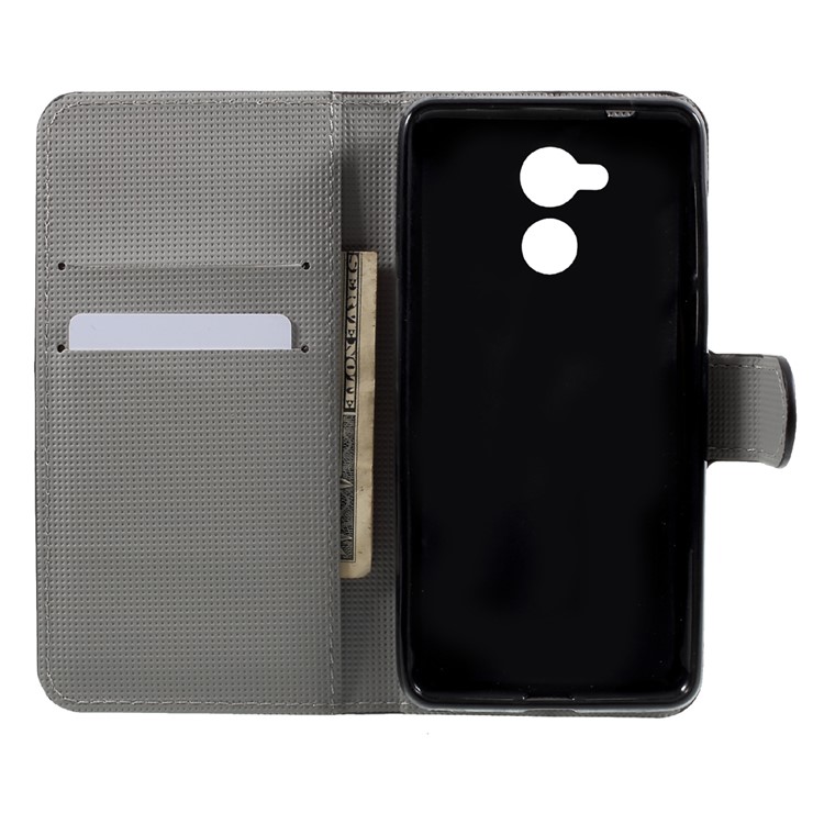 Patterned Stand Wallet Leather Flip Case for Huawei Honor 6C - Do Not Touch My Phone-5
