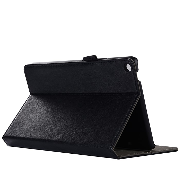 PU Leather Elastic Hand Strap Stand Protective Case for Huawei MediaPad T3 8.0 - Black-5
