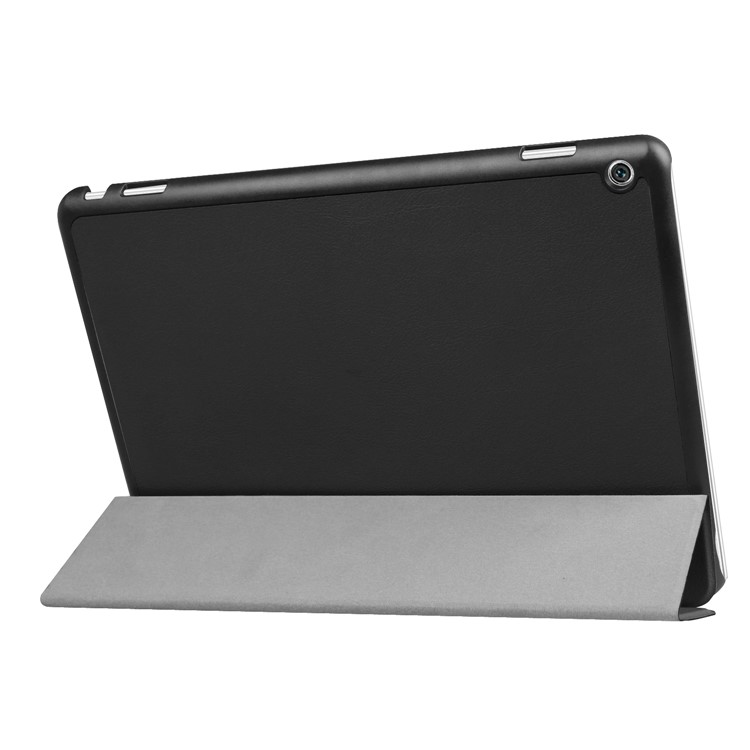 Leather Tri-fold Stand Cover for Huawei MediaPad M3 Lite 10 - Black-5