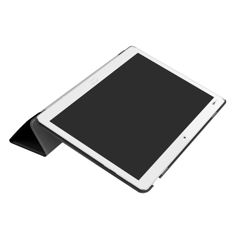 Leather Tri-fold Stand Cover for Huawei MediaPad M3 Lite 10 - Black-6
