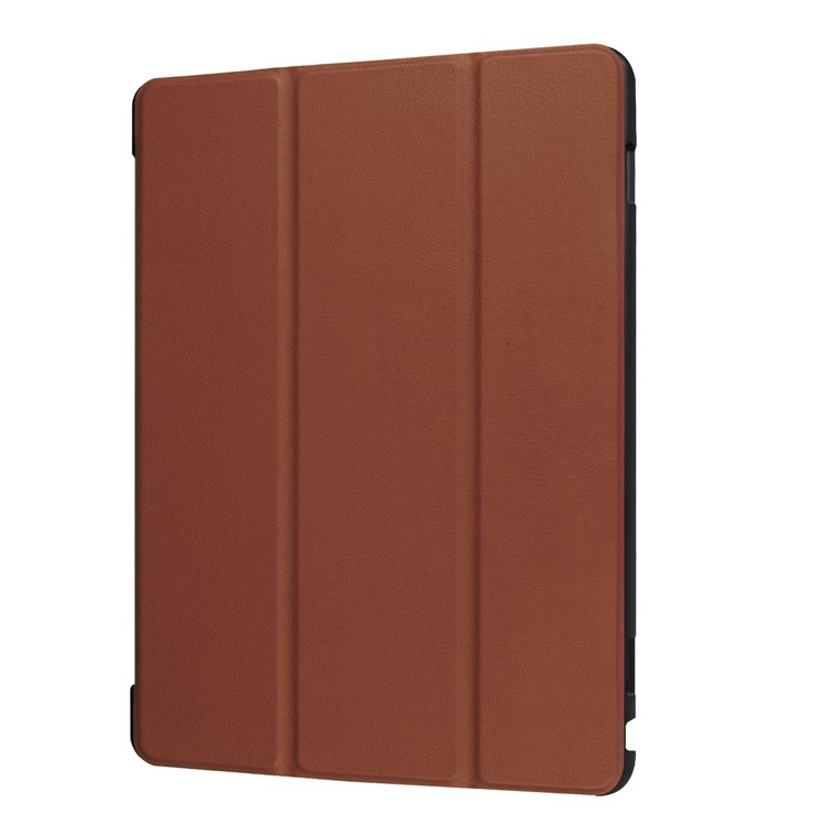 Tri-fold Leather Stand Cover for Huawei MediaPad M3 Lite 10 - Brown-7