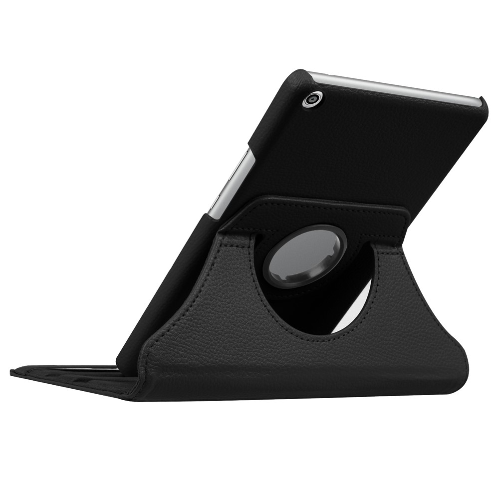 Litchi Skin Leather 360 Degree Rotary Stand Tablet Case for Huawei MediaPad T3 8.0 - Black-6