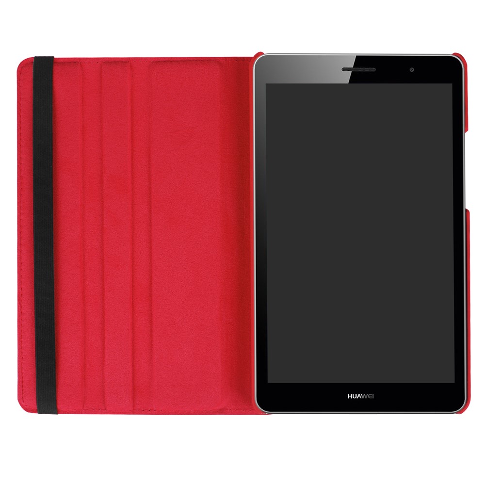 Litchi Skin Leather 360 Degree Rotary Stand Tablet Cover for Huawei MediaPad T3 8.0 - Red-3