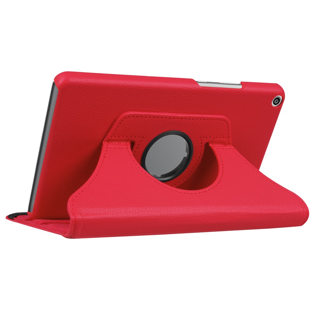 Litchi Skin Leather 360 Degree Rotary Stand Tablet Cover for Huawei MediaPad T3 8.0 - Red-4