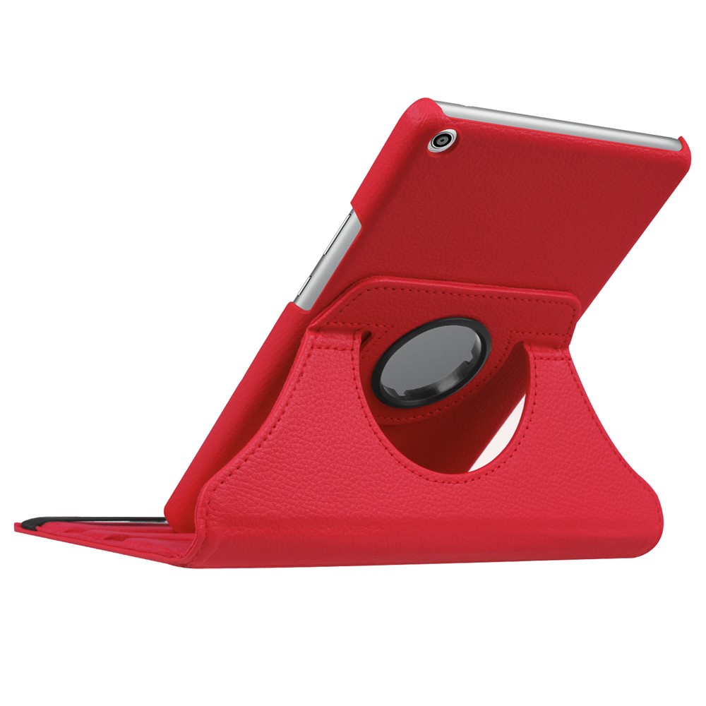 Litchi Skin Leather 360 Degree Rotary Stand Tablet Cover for Huawei MediaPad T3 8.0 - Red-6