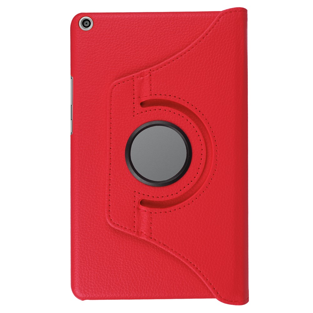 Litchi Skin Leather 360 Degree Rotary Stand Tablet Cover for Huawei MediaPad T3 8.0 - Red-8
