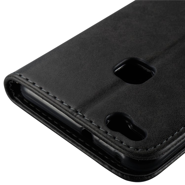 Imprint Skull Flower Pattern Leather Wallet Phone Cover for Huawei P10 Lite - Black-9