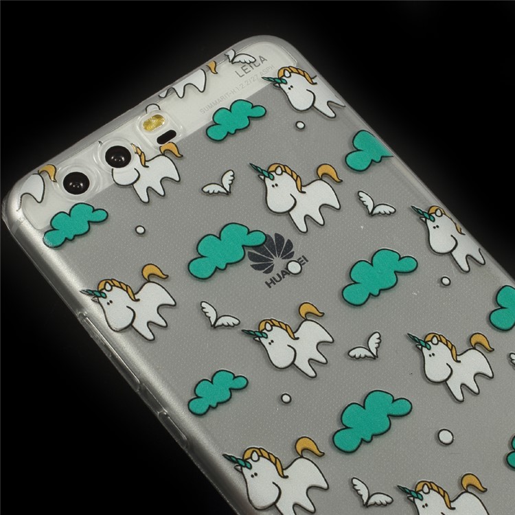 Ultra Thin Pattern Printing TPU Phone Cover for Huawei P10 Plus - Unicorns-4