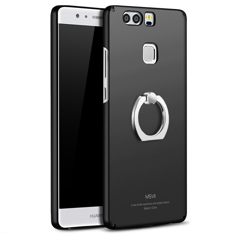 MSVII Ultra-thin Drop-Proof Plastic Mobile Casing With Ring for Huawei P9 - Purple-1