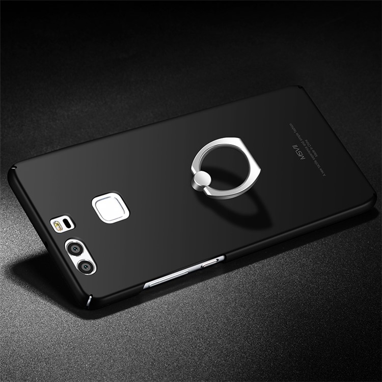 MSVII Ultra-thin Drop-Proof Plastic Mobile Casing With Ring for Huawei P9 - Purple-3