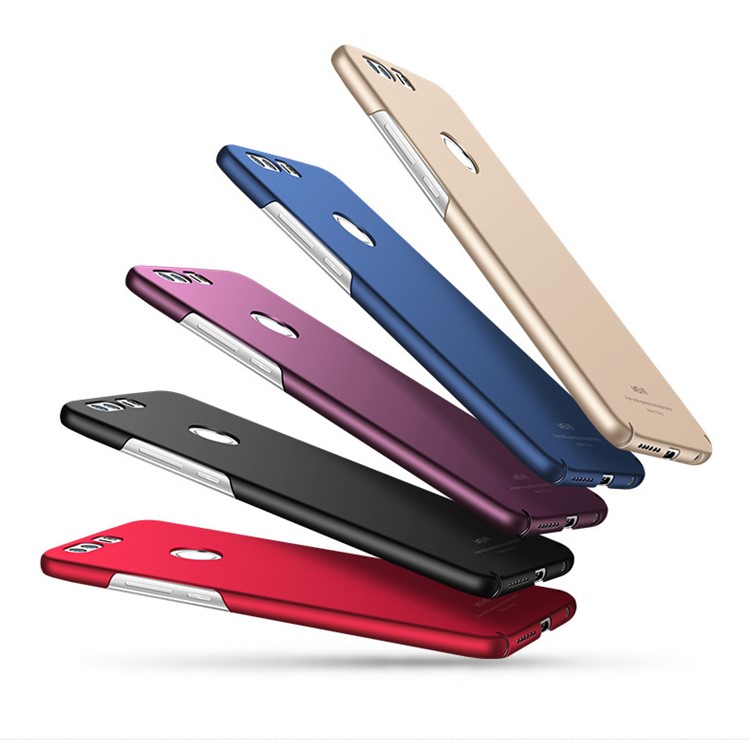 MSVII Ultra-thin Anti-shock Hard Plastic Phone Case for Huawei P8 Lite (2017) / Honor 8 Lite - Black-7