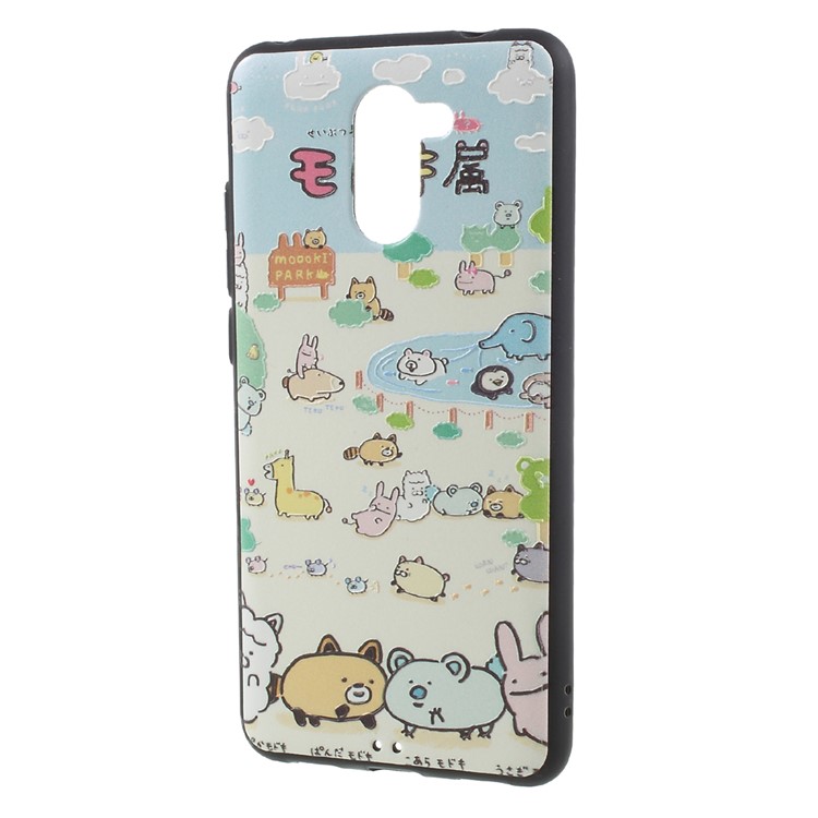 Soft Embossed Pattern Printing TPU Protective Case for Huawei Enjoy 7 Plus - Animals-2
