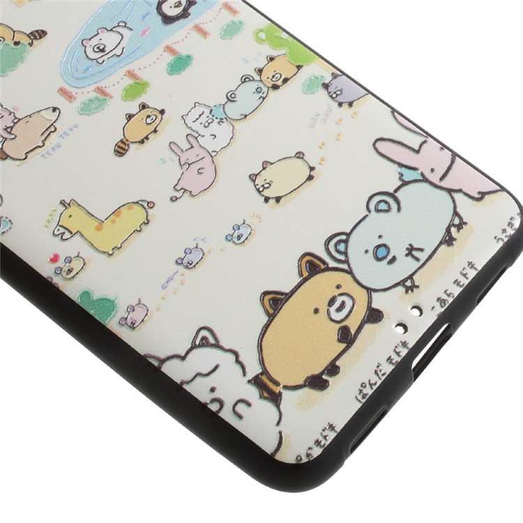 Soft Embossed Pattern Printing TPU Protective Case for Huawei Enjoy 7 Plus - Animals-5