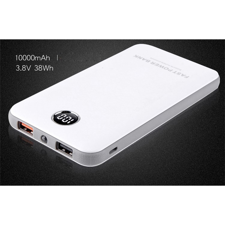 10000mAh Dual USB Power Bank Charger Qualcomm Quick Charge 3.0 Portable Charger-10
