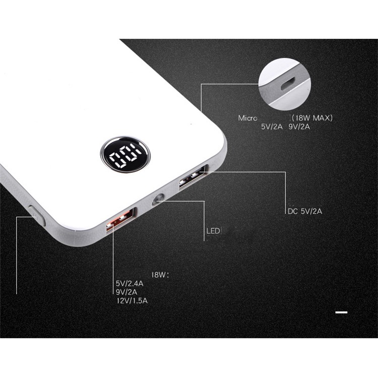 10000mAh Dual USB Power Bank Charger Qualcomm Quick Charge 3.0 Portable Charger-8